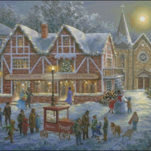 Christmas Village NB Digital PDF Counted Cross Stitch Pattern