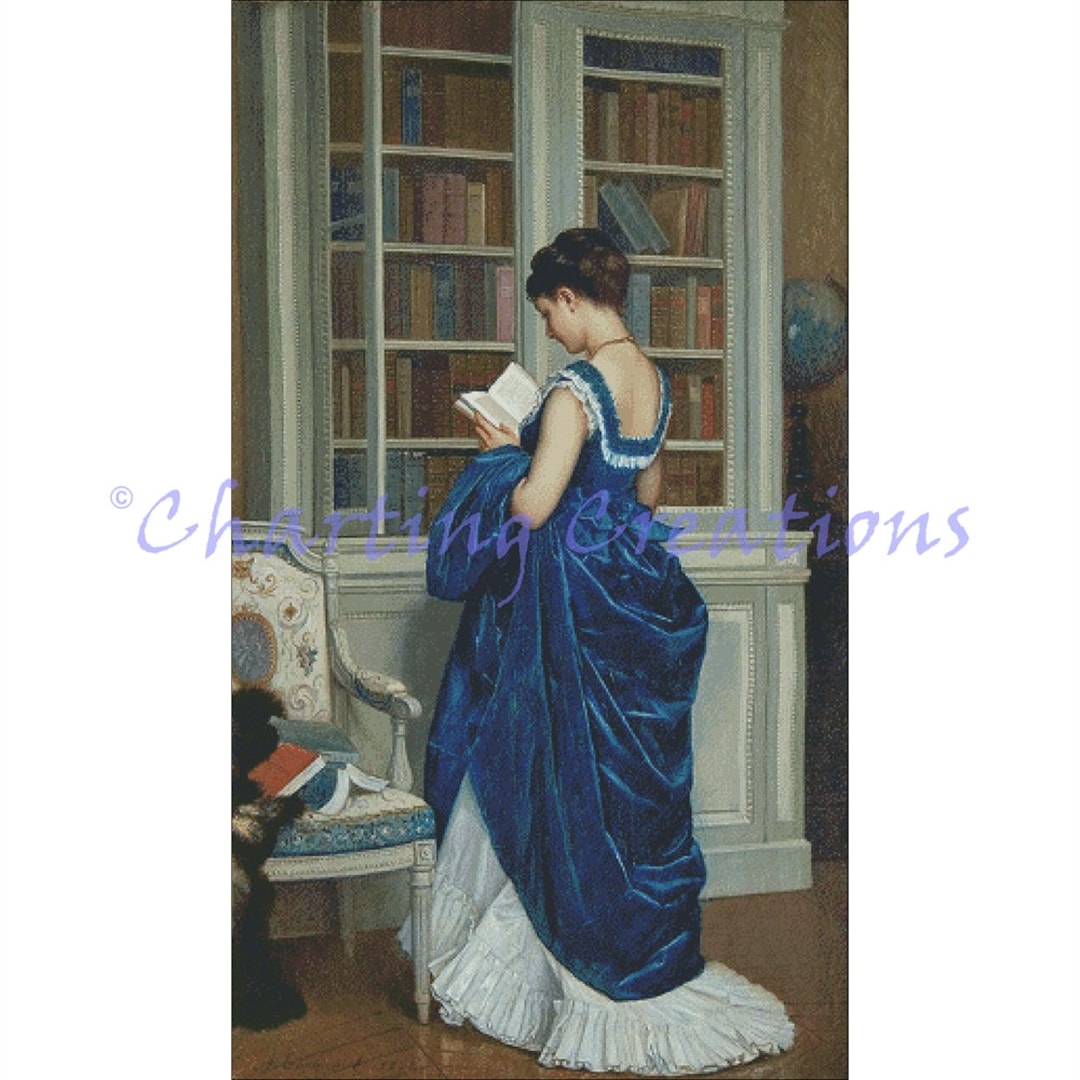 In the Library Digital PDF Counted Cross Stitch Pattern - Etsy