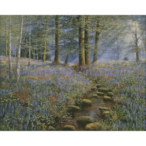 Bluebell Wood Digital PDF Counted Cross Stitch Pattern