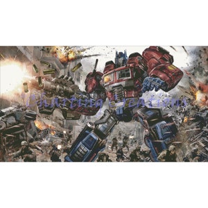 Optimus Prime Digital PDF Counted Cross Stitch Pattern