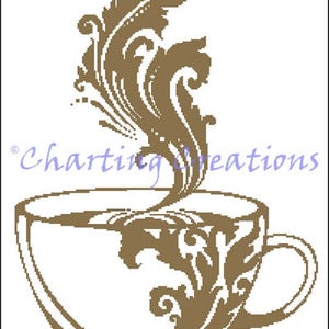 Cuppa Digital PDF Counted Cross Stitch Pattern