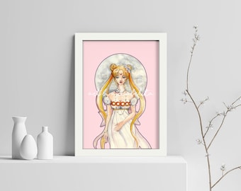 Princess Serenity - wall art, printable, instant download, clip art