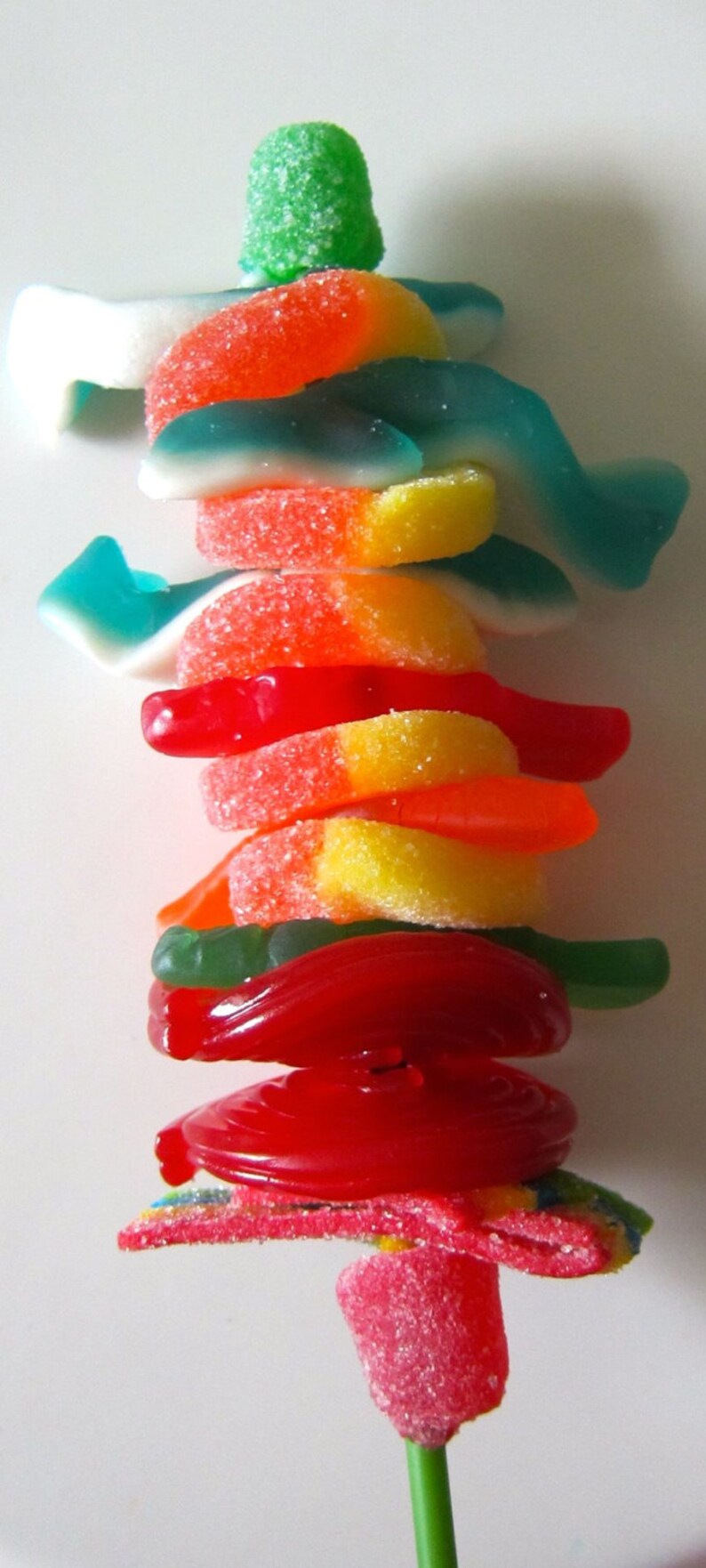 One Dozen Gummy Sweet Chewy Candy Kabobs Children's Etsy
