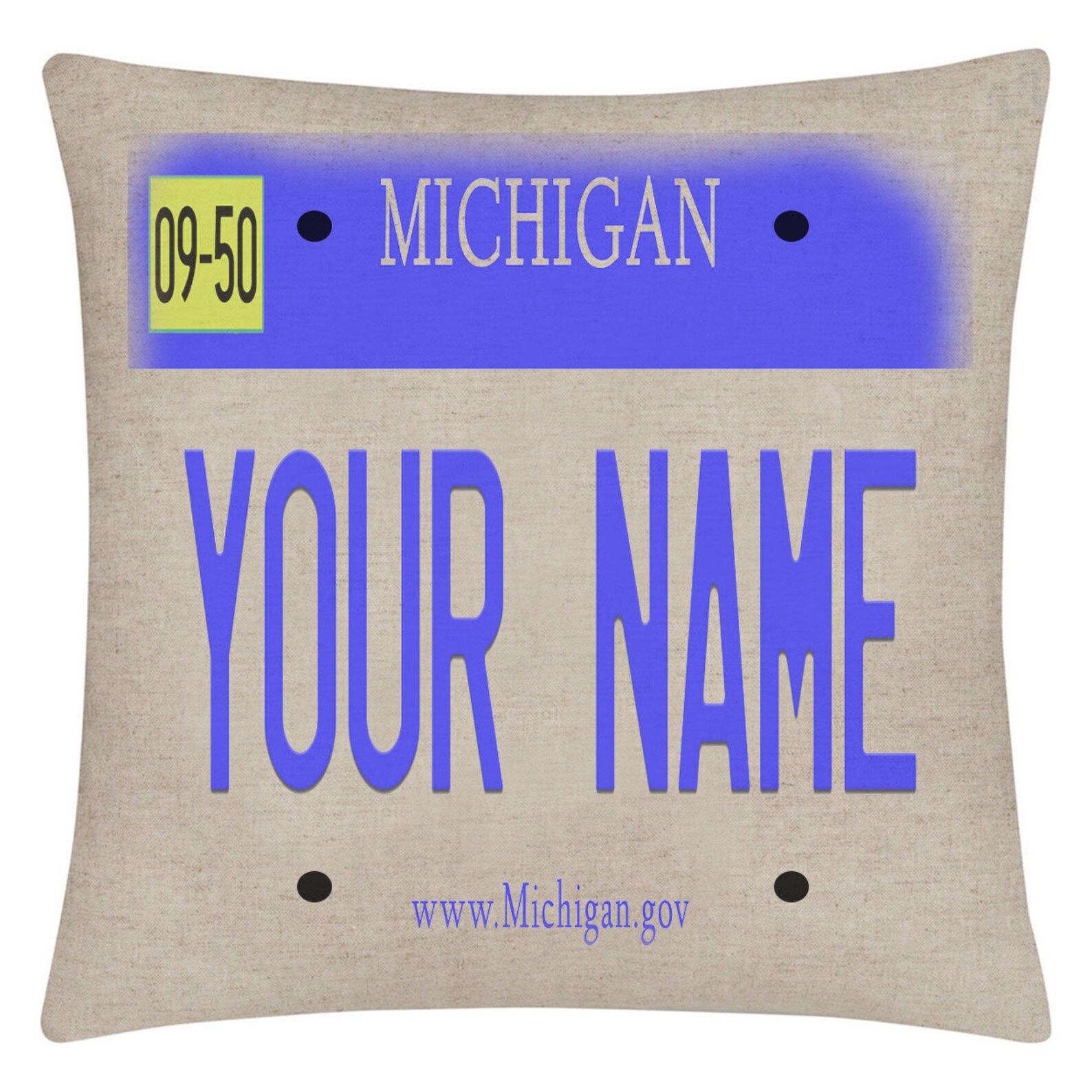 Personalized Custom Name State Michigan License Plate Etsy