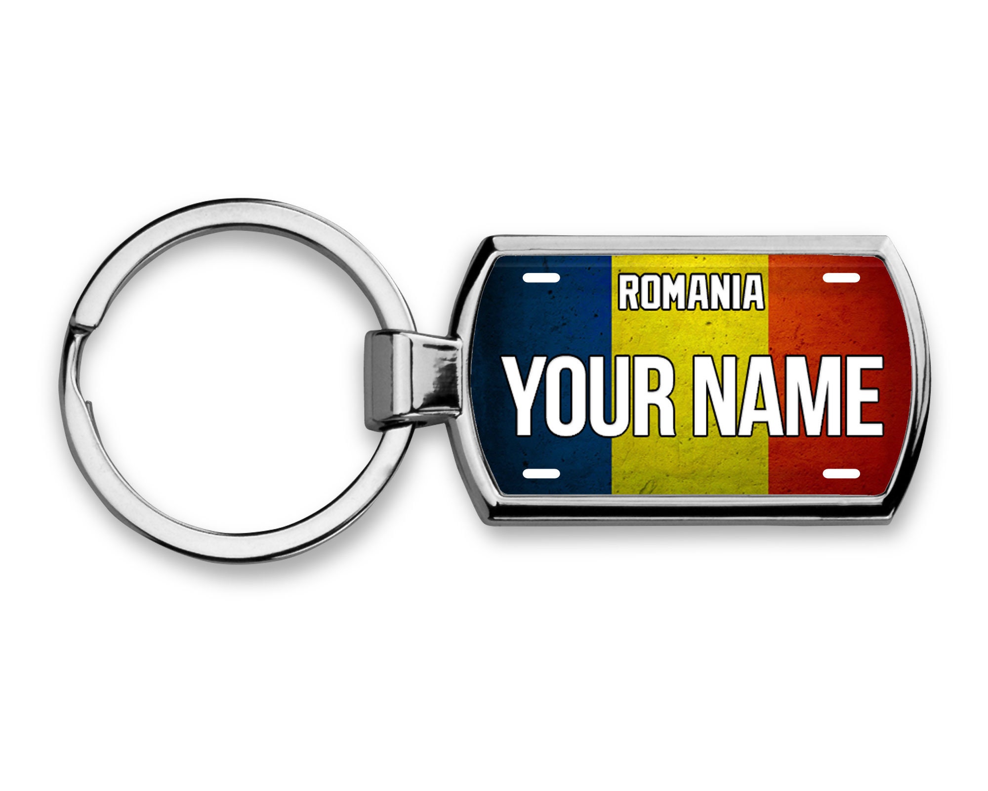 2x 98x42mm Romania Romanian Flag Number Plate 3D Gel Domed Stickers Decal Badge | UK