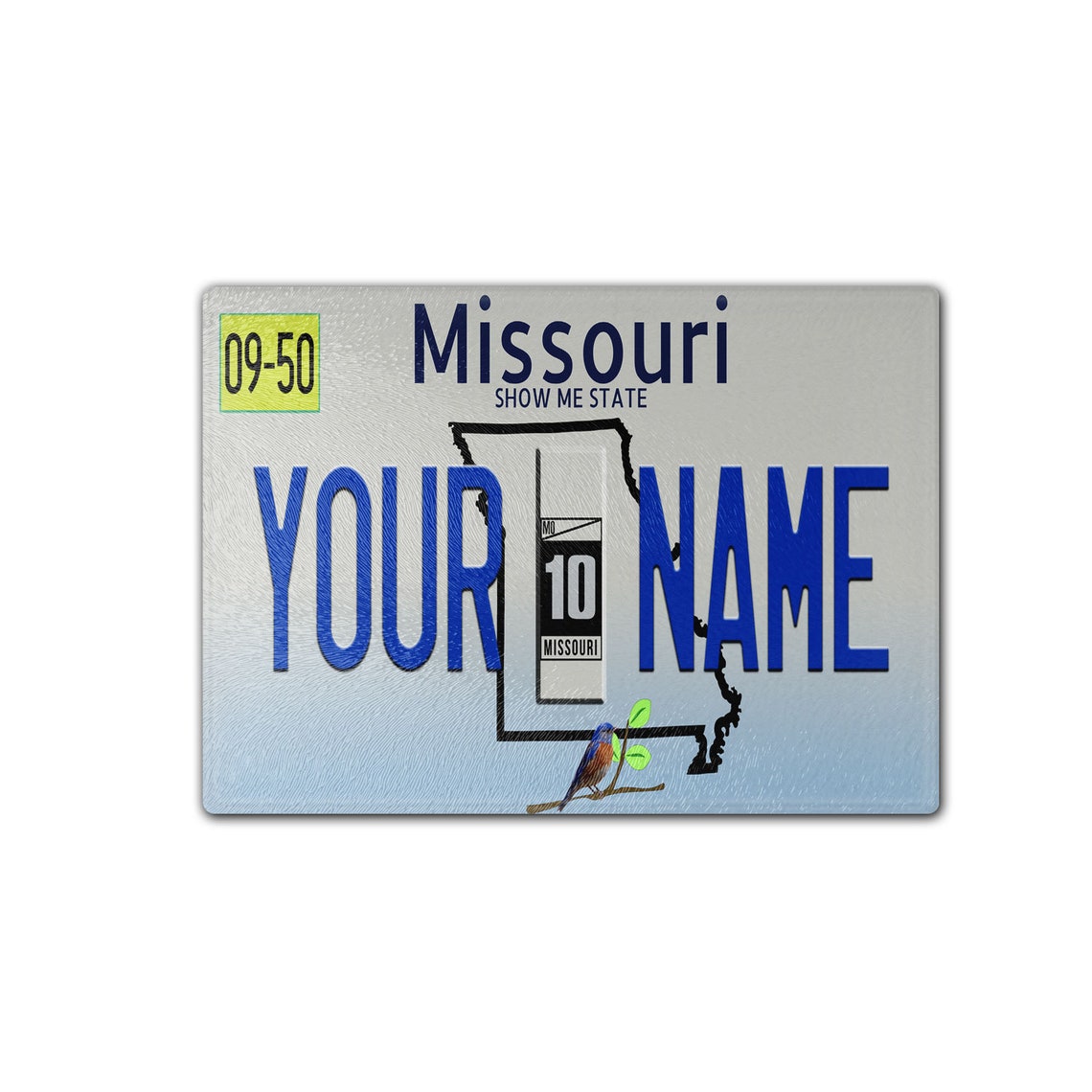 Personalized Custom Name Missouri State License Plate Glass Etsy