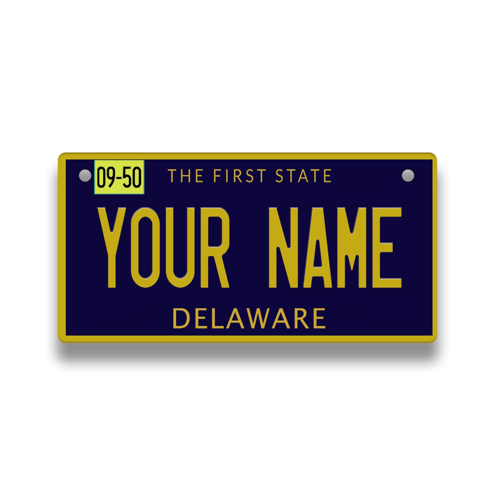 Personalized Custom Delaware State License Plate Tag Vehicle Etsy