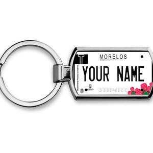 Personalisierter Schlüsselanhänger Personalisierter Name Mexiko Morelos Metall