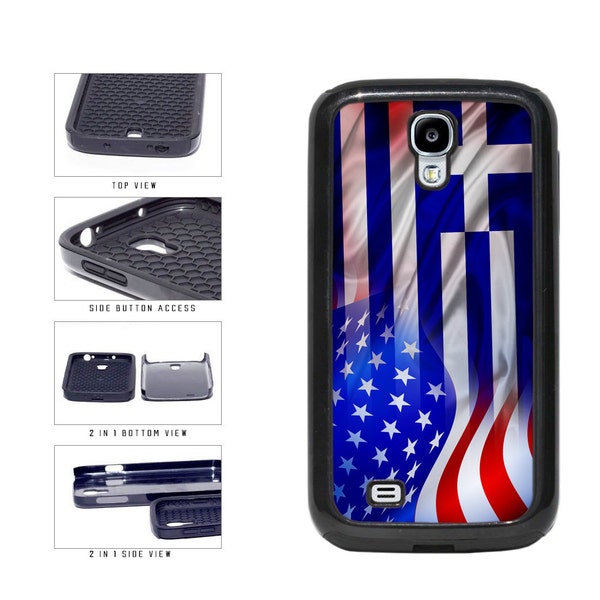 Greece And USA Mixed Satin Flag - IPhone 4 5 6 7 8 X Plus Galaxy s3 s4 s5 s6 Edge s7 s8 Note 2 3 4 5 8