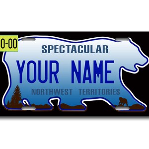 Personalisiertes Nummernschild Benutzerdefinierter Name Kanada Nordwest-Territorien Zustand Vanity Tag - Fahrzeug Fahrrad Motorrad Golf Cart Golf Cart Moped