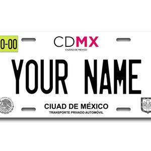 パーソナライズされたナンバープレートカスタム名メキシコ CDMX 州バニティタグ - 車両 自転車 オートバイ ゴルフカート モペット