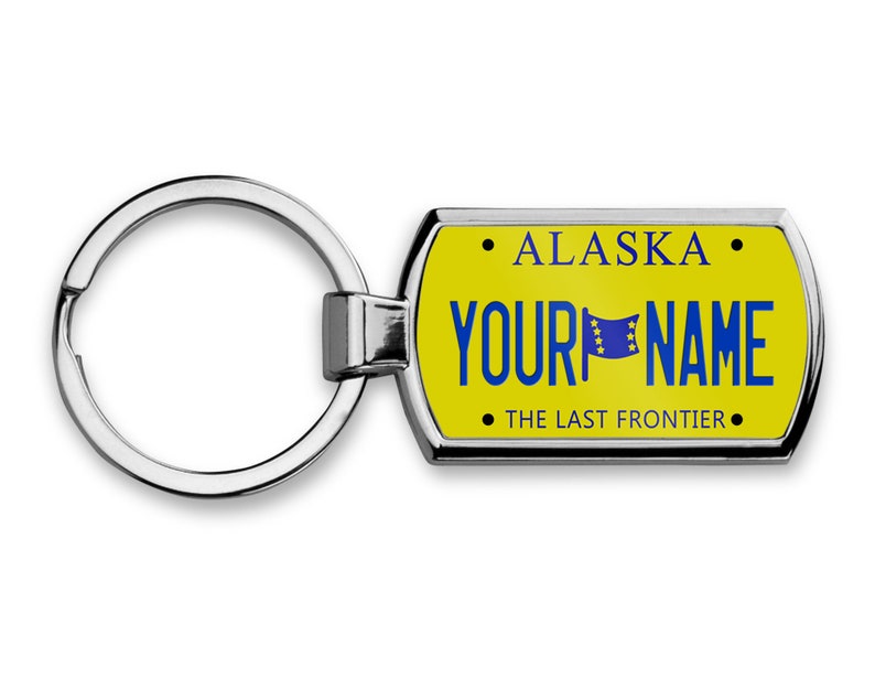 Personalized Keychain Custom Alaska License Plate Metal - Etsy