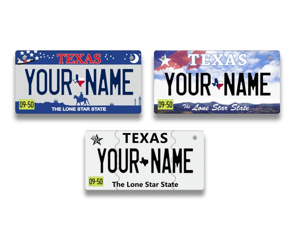 Personalized License Plate Custom Texas State Vanity Tag Vehicle