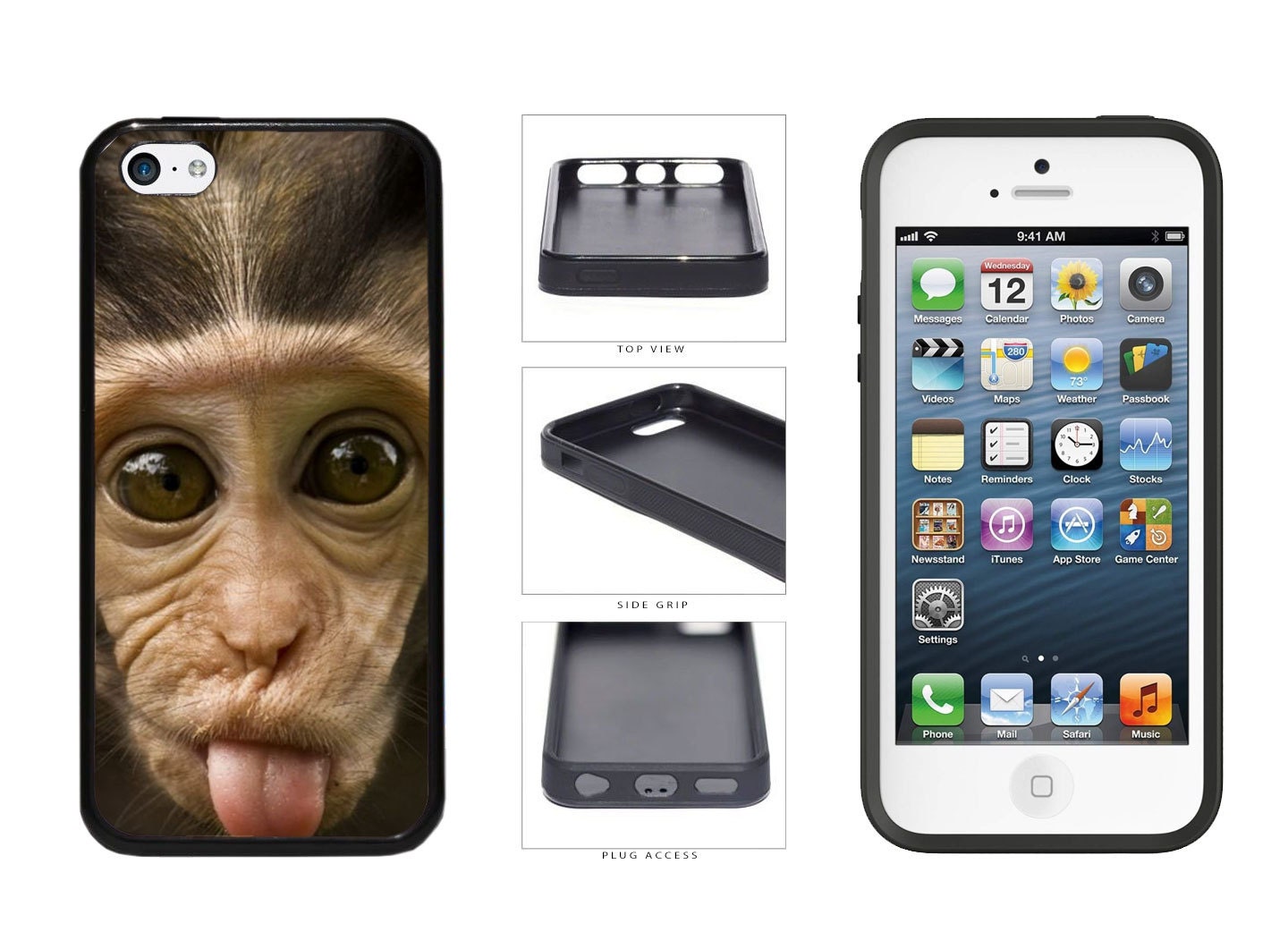 Silly Cute Monkey Phone Case iPhone 5 6 7 8 X 11 12 Pro Max Etsy