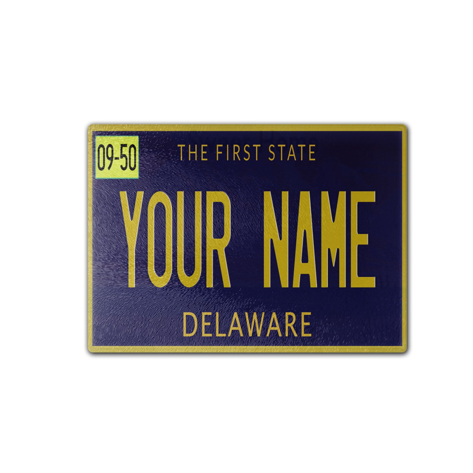 Personalized Custom Name Delaware State License Plate Glass Etsy