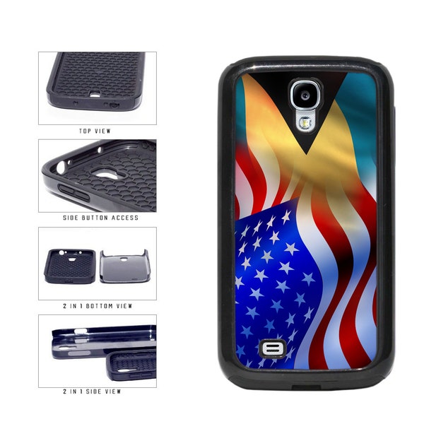 Bahamas And USA Mixed Satin Flag - IPhone 4 5 6 7 8 X Plus Galaxy s3 s4 s5 s6 Edge s7 s8 Note 2 3 4 5 8