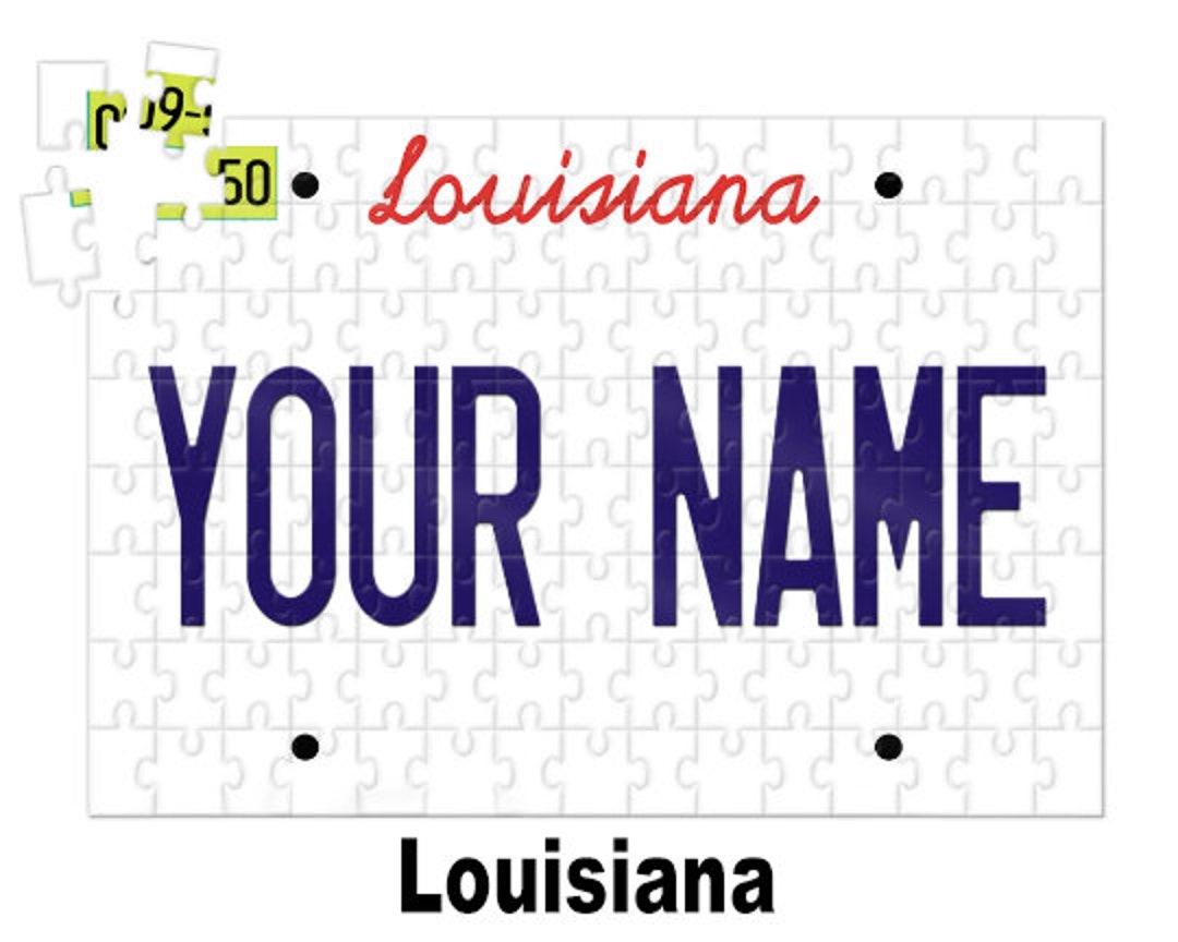  BRGiftShop Personalized Custom Name Metal Keychain 2016  Louisiana State License Plate : Automotive
