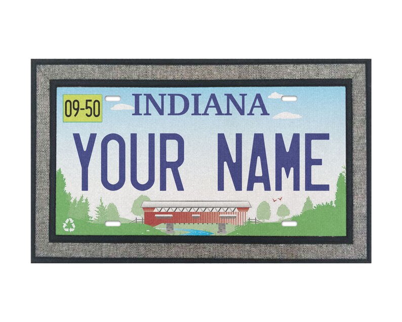Personalized Custom Name Indiana State License Plate 18x30 Etsy