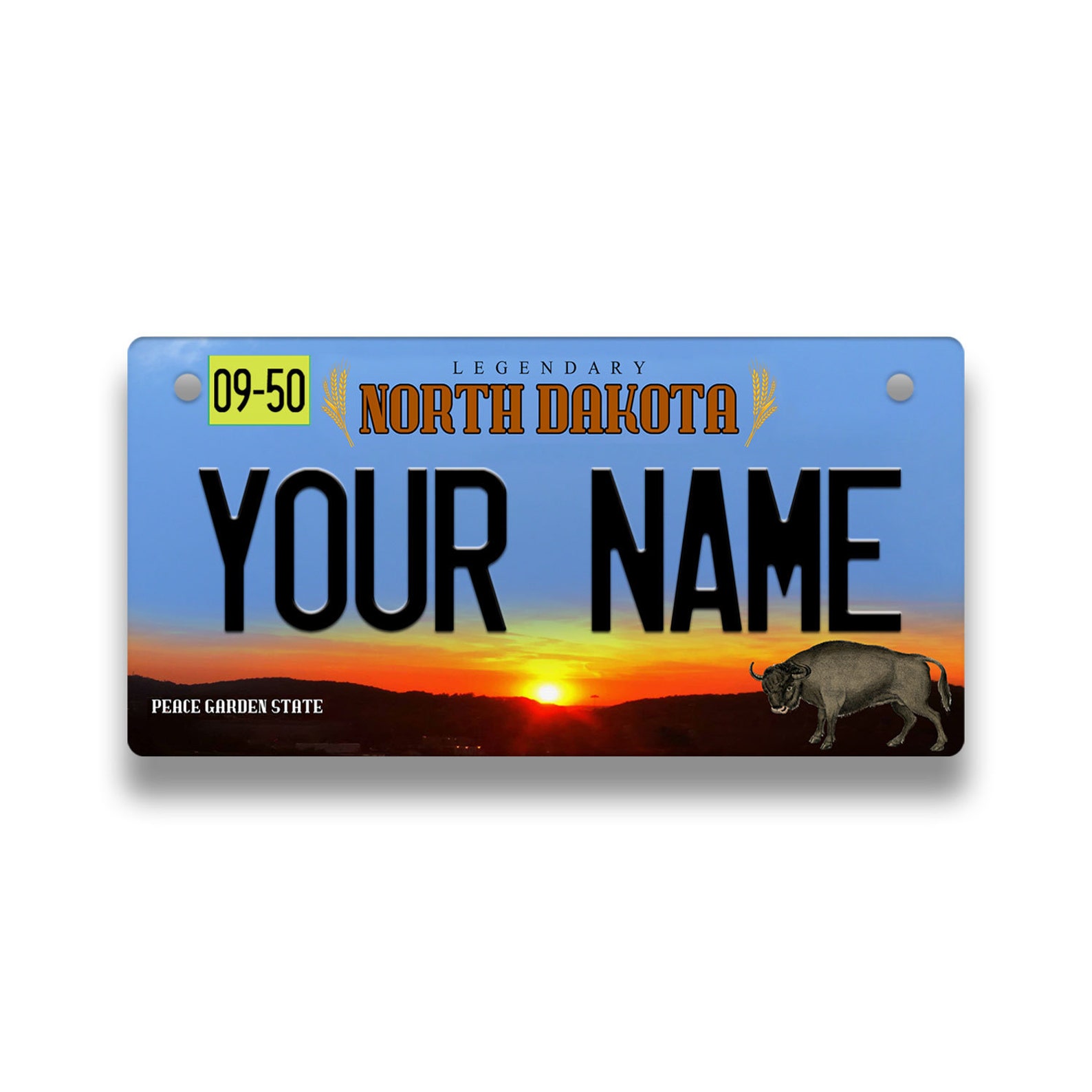 Personalized Custom North Dakota State License Plate Tag Etsy