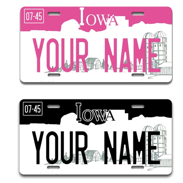 Motorcycle License Plate Iowa Etsy