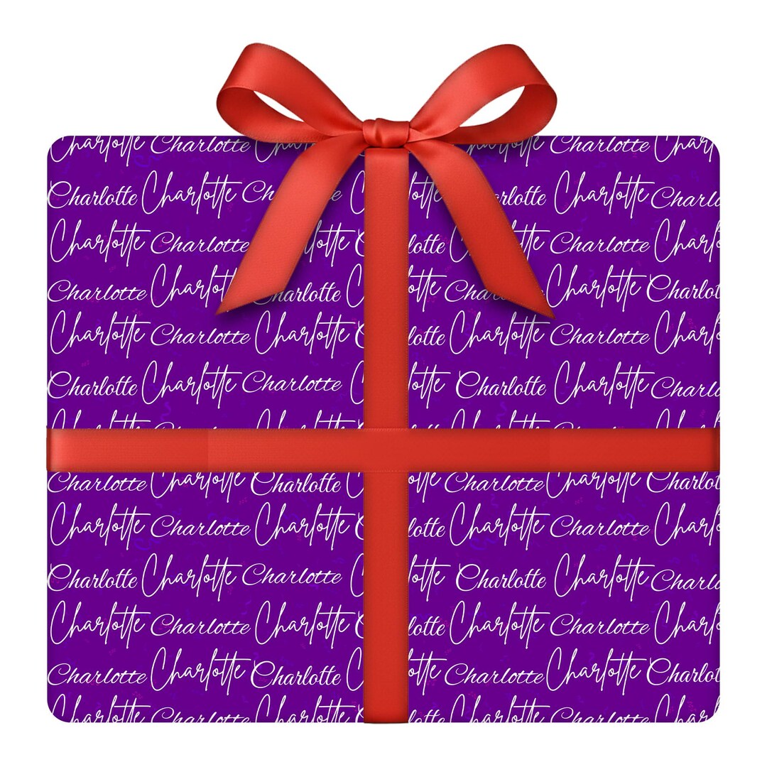 Personalized Party Script Wrapping Paper | Gift Wrap With Playful ...