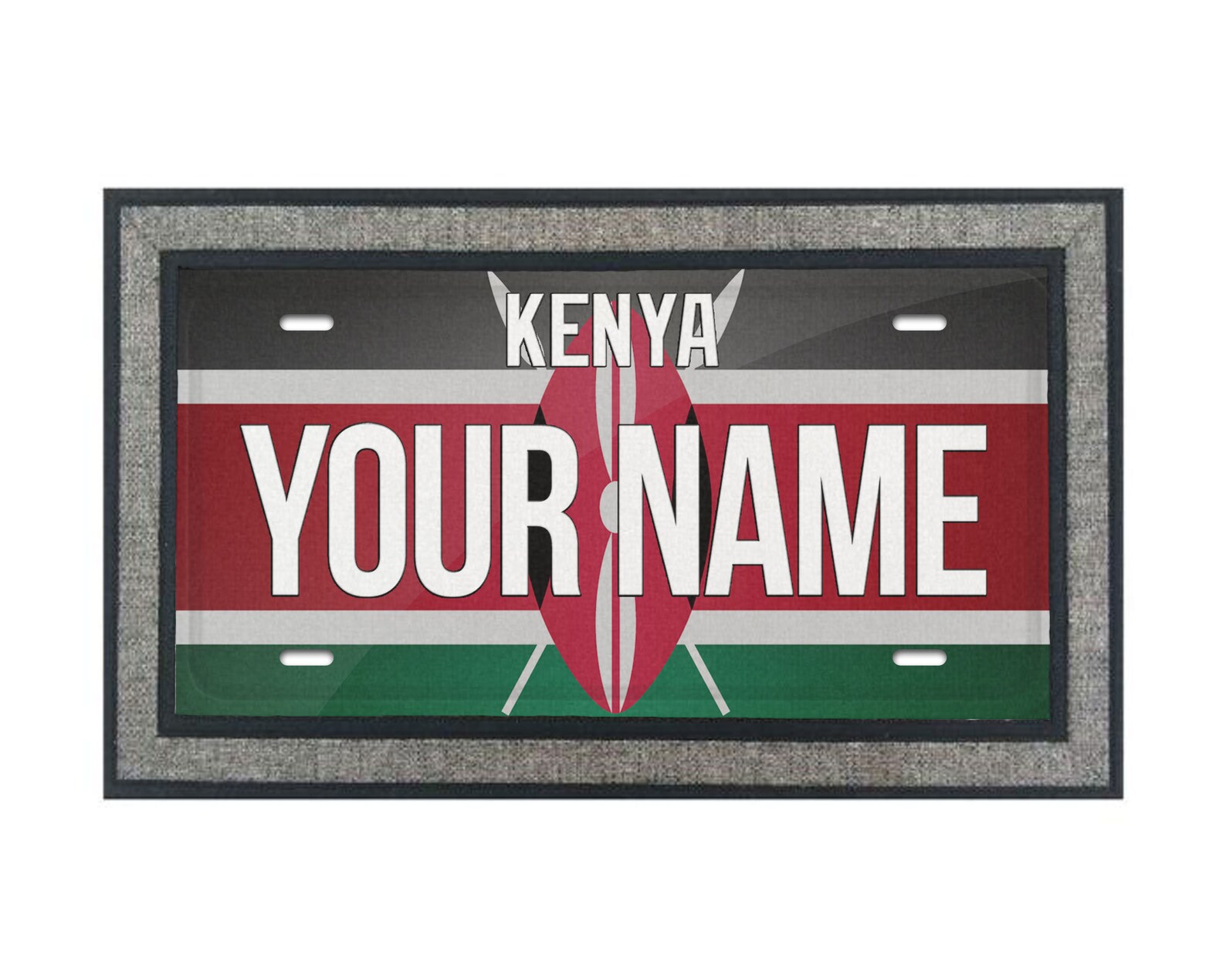 Personalized Custom Name License Kenya Flag Plate 18x30 inches Etsy