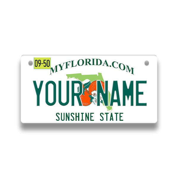 Custom License Plate Sign Etsy