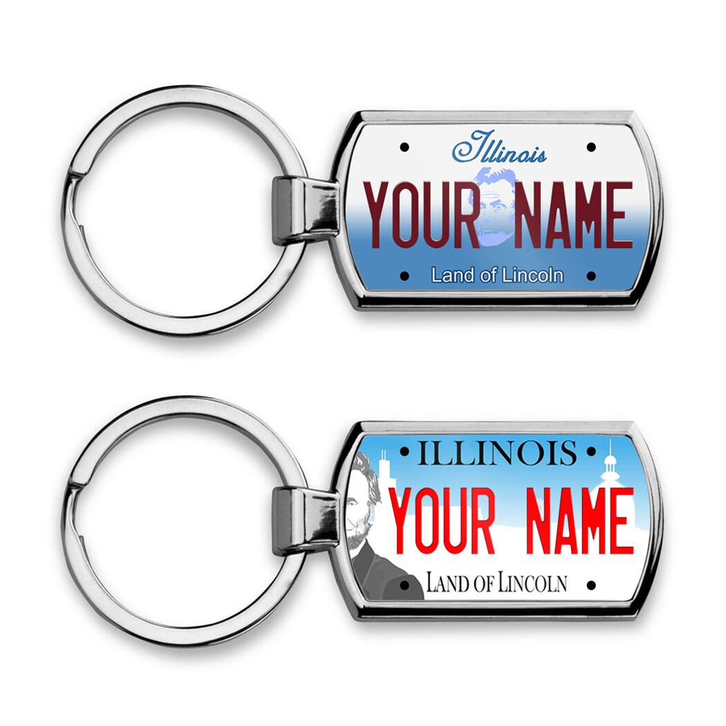 thumbnail image 2 of Custom Illinois Novelty License Plate - Gloss Finish, Personalized Text, Front Mount 2 of 6