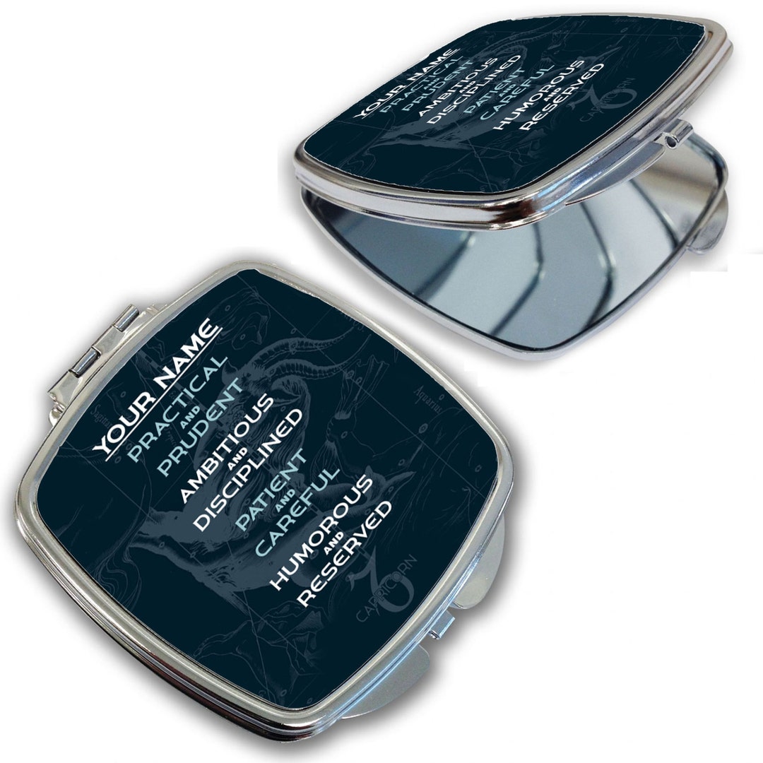 Personalized Mirror Zodiac Sign Custom Name Capricorn Dec23 Etsy