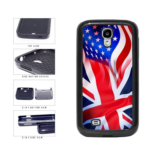 Great Britain And USA Mixed Satin Flag - IPhone 4 5 6 7 8 X Plus Galaxy s3 s4 s5 s6 Edge s7 s8 Note 2 3 4 5 8