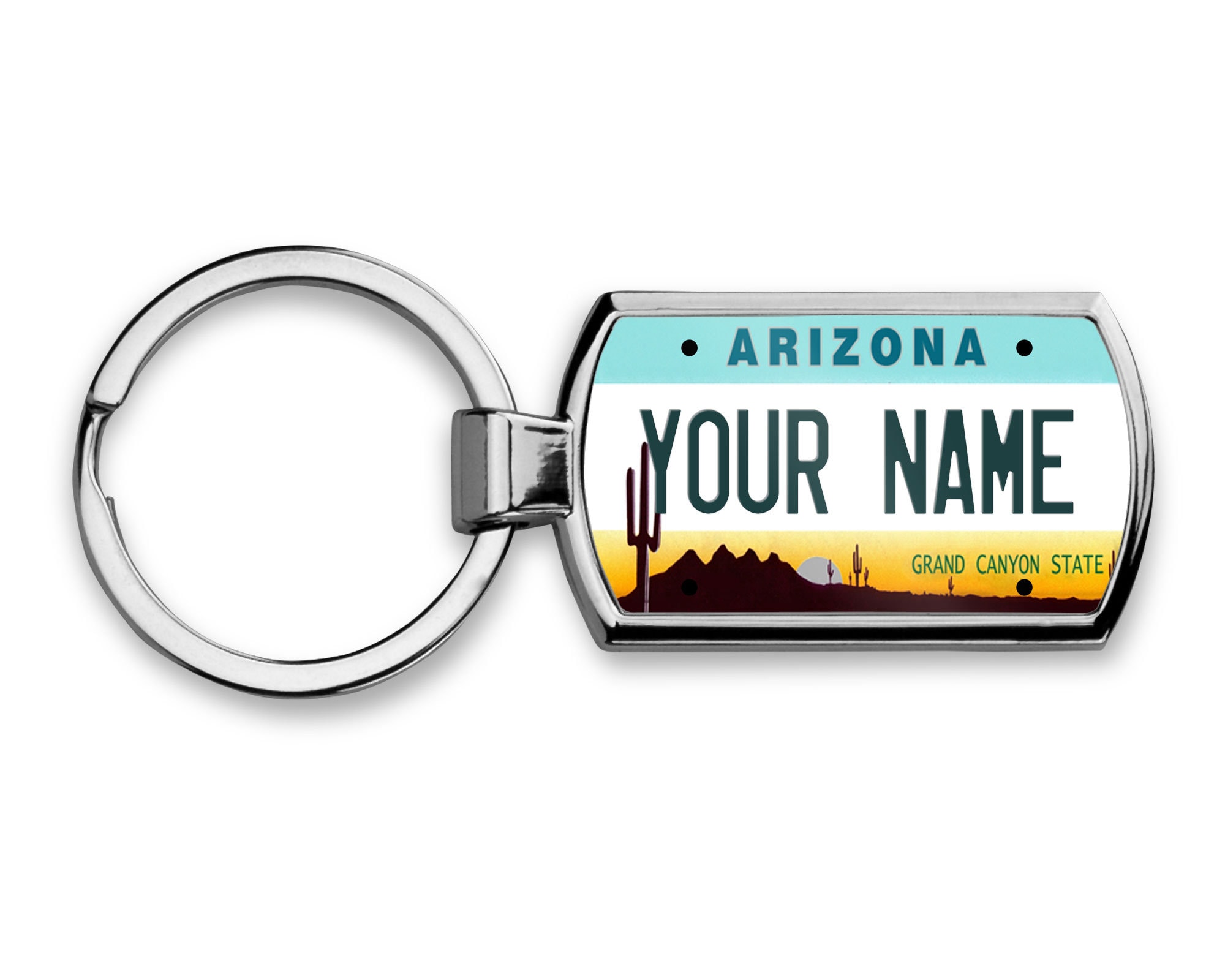 Personalized Keychain Custom Arizona License Plate Metal - Etsy