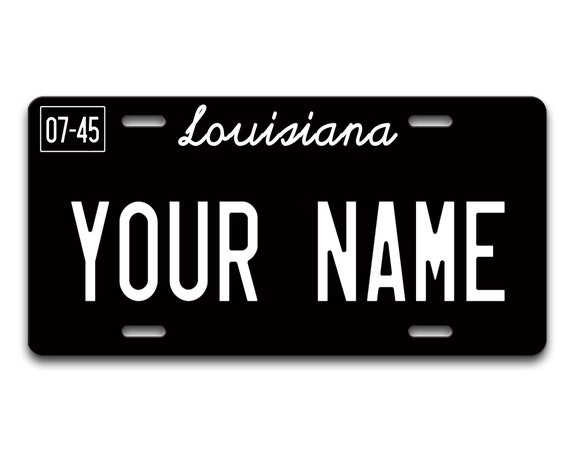  BRGiftShop Personalized Custom Name Metal Keychain Louisiana  State License Plate : Automotive