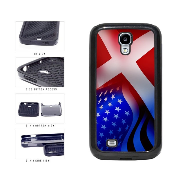 Denmark And USA Mixed Satin Flag - IPhone 4 5 6 7 8 X Plus Galaxy s3 s4 s5 s6 Edge s7 s8 Note 2 3 4 5 8