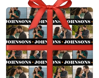 Personalized Celebration Snapshot Wrapping Paper | Upload Your Photo for a Custom Gift Wrap | 24” W