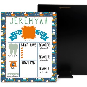 Gepersonaliseerd maandelijks mijlpaalbord cadeau babyjongen, decoratie kinderkamer, houten prikbord voor droog wissen - schattige groeigrafiek, vrachtwagen