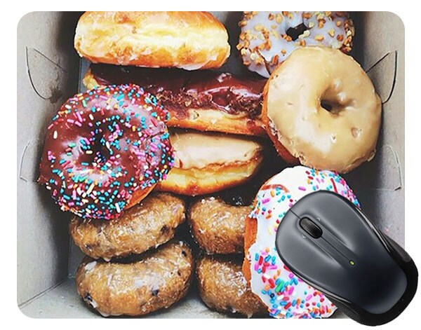 Mouse Pad Funny Yummy Donut Box Square