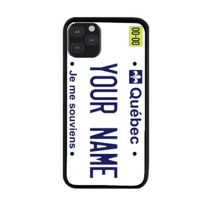 Gepersonaliseerde aangepaste naam Canada Quebec Telefoonhoesje voor iPhone 6 7 8 Plus X XS 11 12 13 14 15 Plus Pro Max Mini iPod