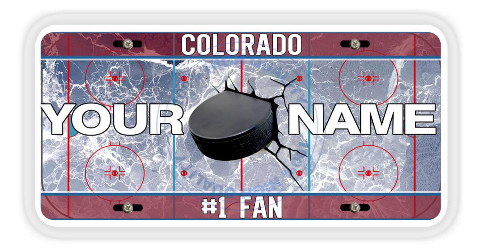 Personalized Custom Name Hockey Team Colorado License Plate Etsy
