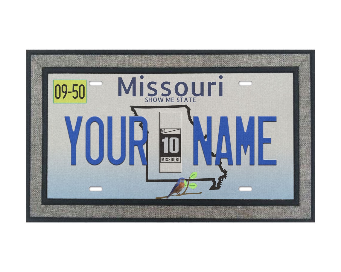 Personalized Custom Name Missouri State License Plate 18x30 Etsy