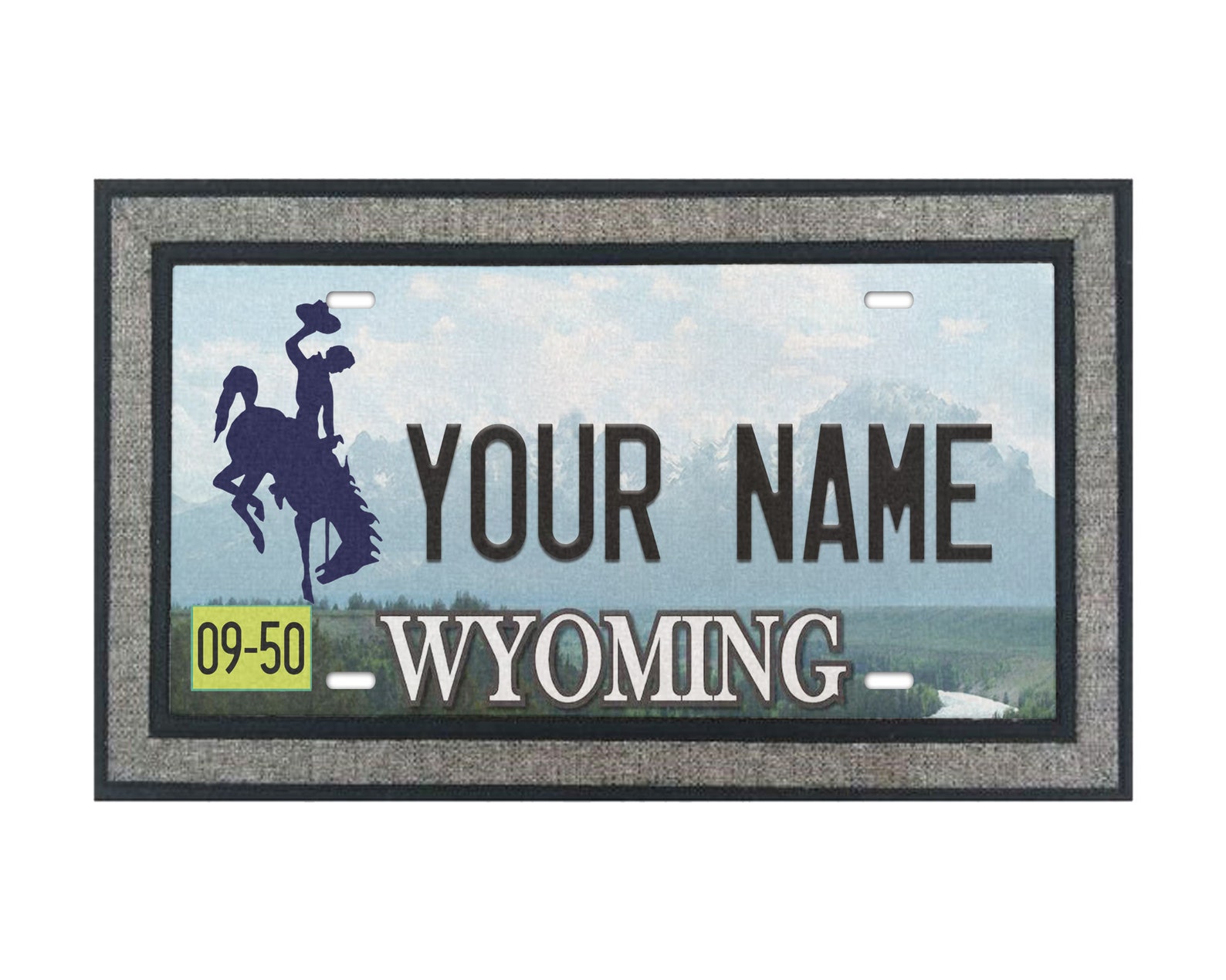 Personalized Custom Name Wyoming State License Plate 18x30 Etsy
