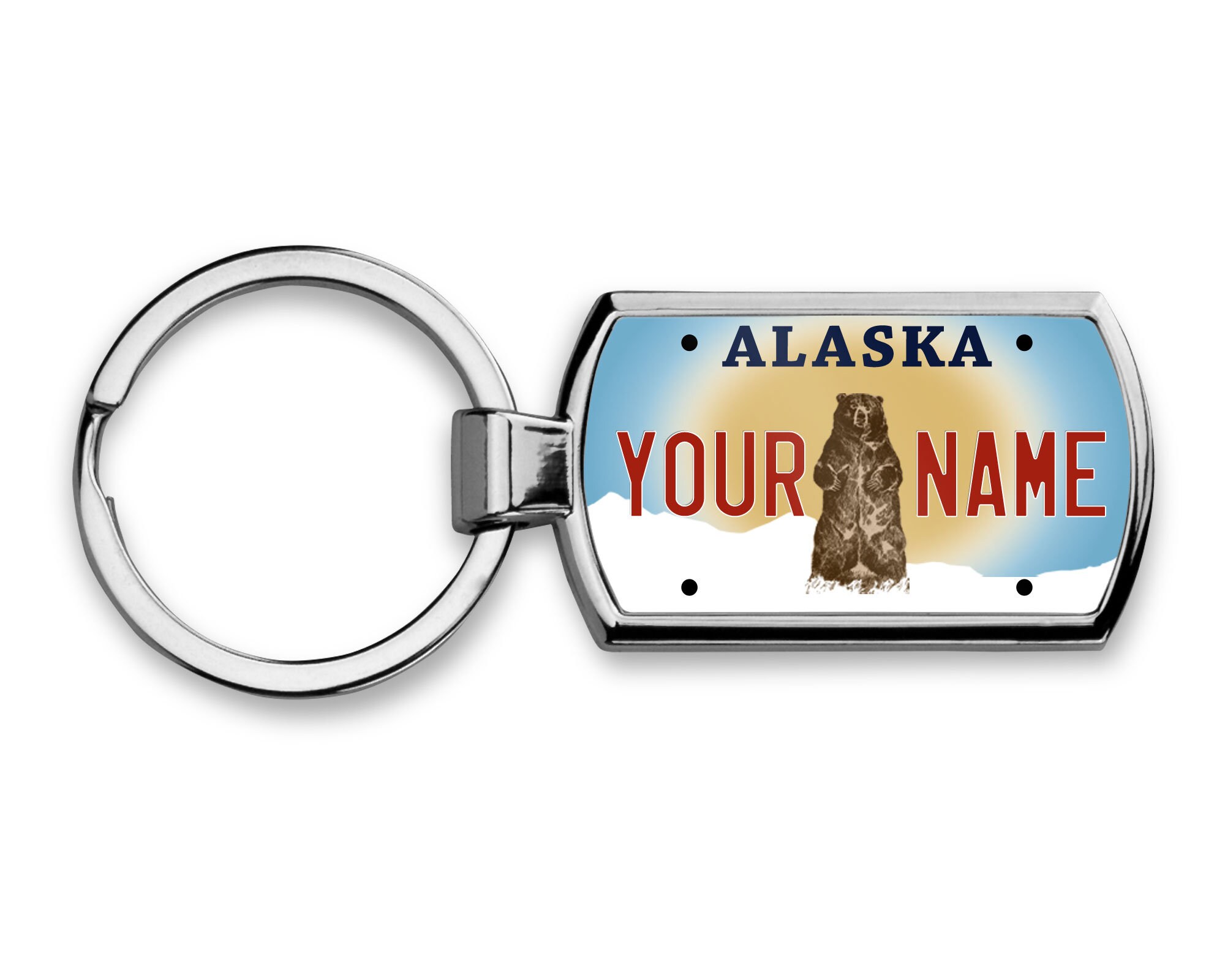 Personalized Keychain Custom Alaska License Plate Metal - Etsy