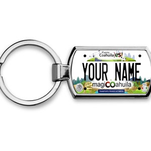 Personalized Keychain Custom Name Mexico Coahuila Metal