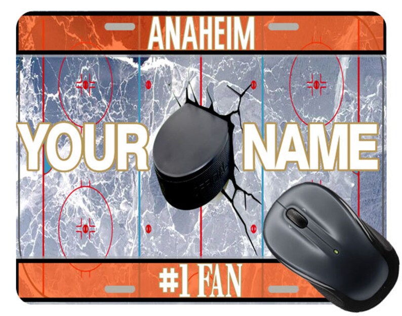 Personalized Custom Name Hockey Team License Plate Anaheim Etsy