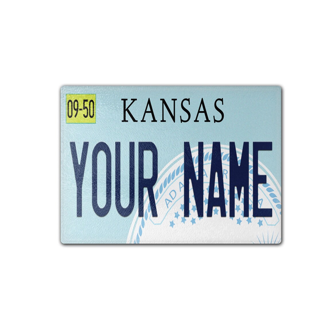 Personalized Custom Name Kansas State License Plate Glass Etsy