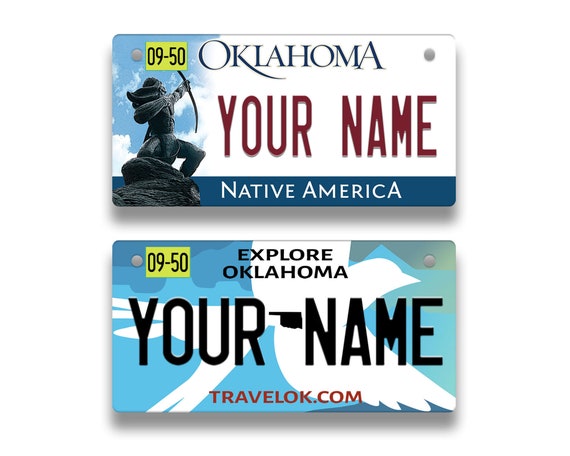 Personalized Custom Oklahoma State License Plate Tag Vehicle - Etsy