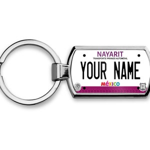 Llavero personalizado Nombre personalizado México Nayarit Metal