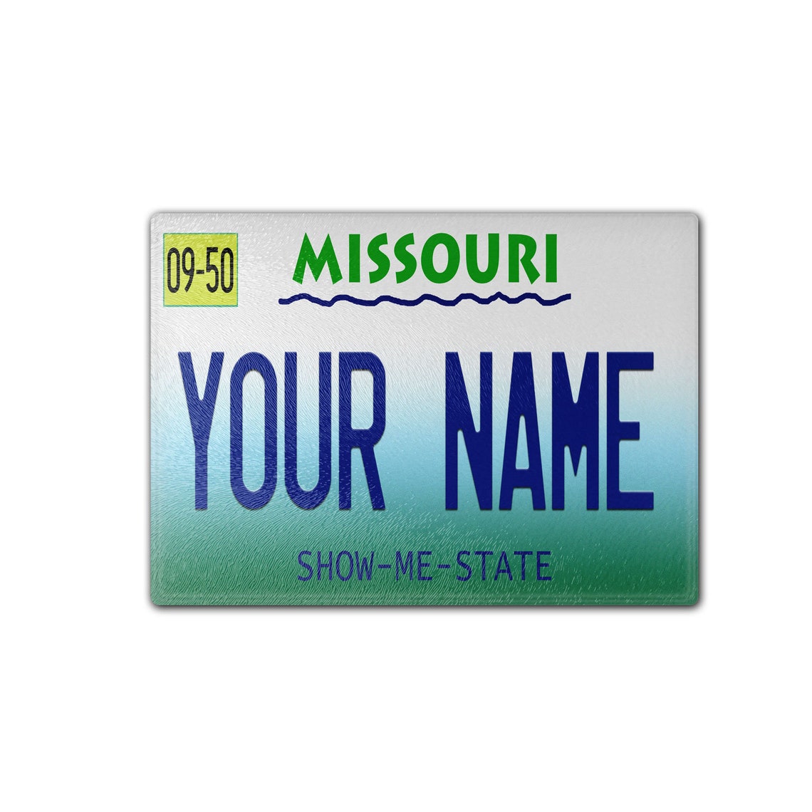 Personalized Custom Name Missouri State License Plate Glass Etsy