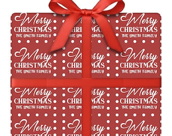 Personalized Confetti Name Wrapping Paper | Gift Wrap with Festive Polka Dot Background | 24” W