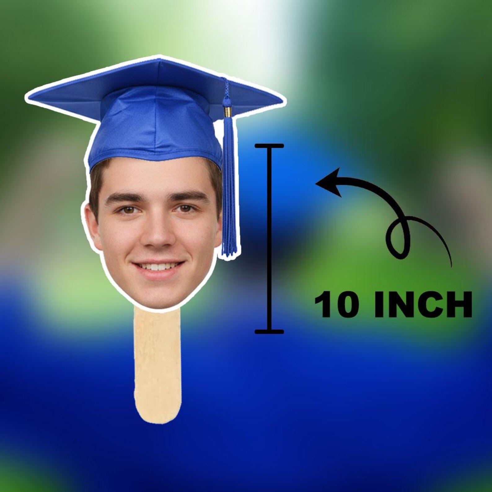 Grad Face Sticks Personalized Graduation Face Sticks - Personalized Big Head Cutout ...