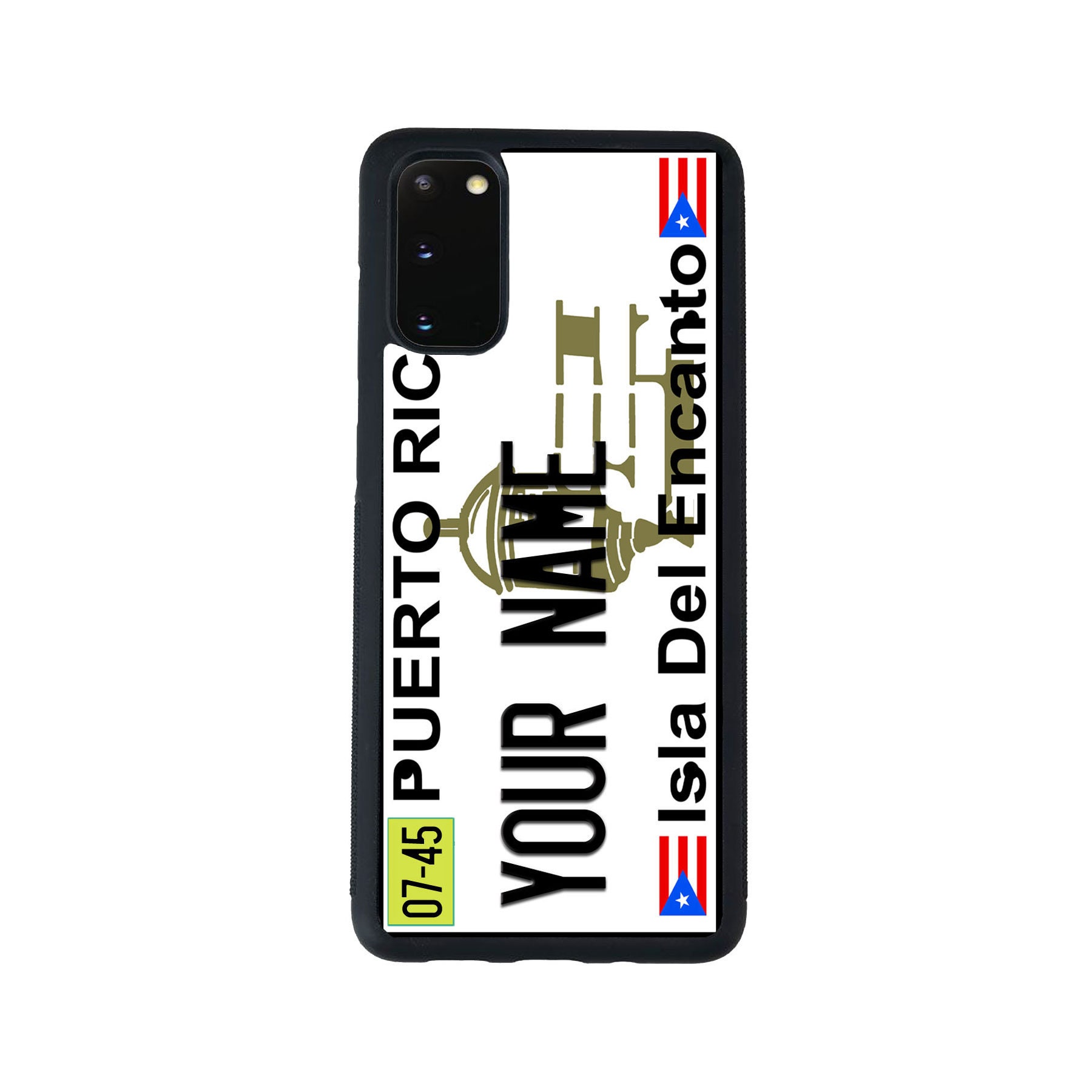 Personalized Puerto Rico License Plate Rubber Phone Case Etsy